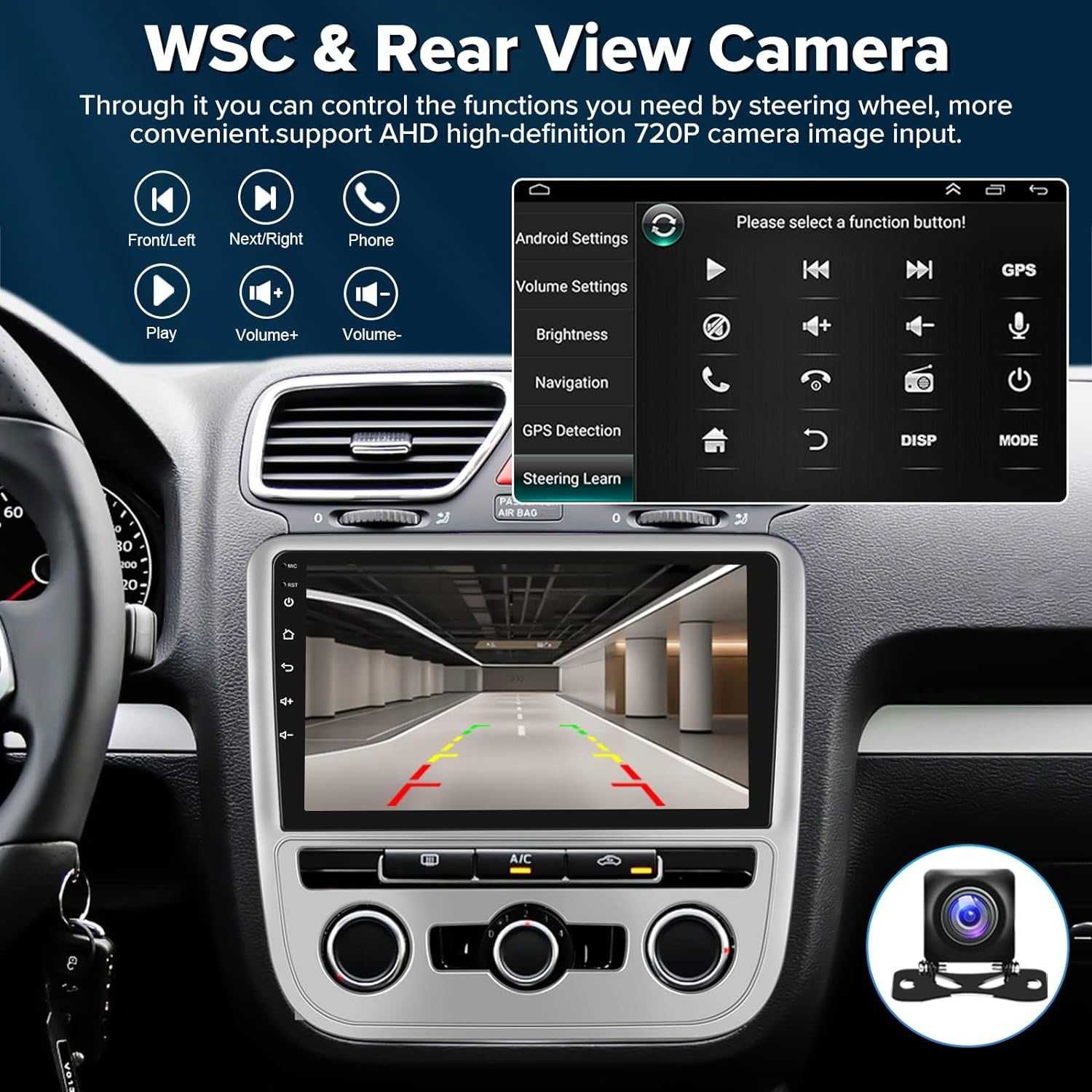 Мултимедия Двоен дин за VW Scirocco навигация Android Volkswagen 2 DIN