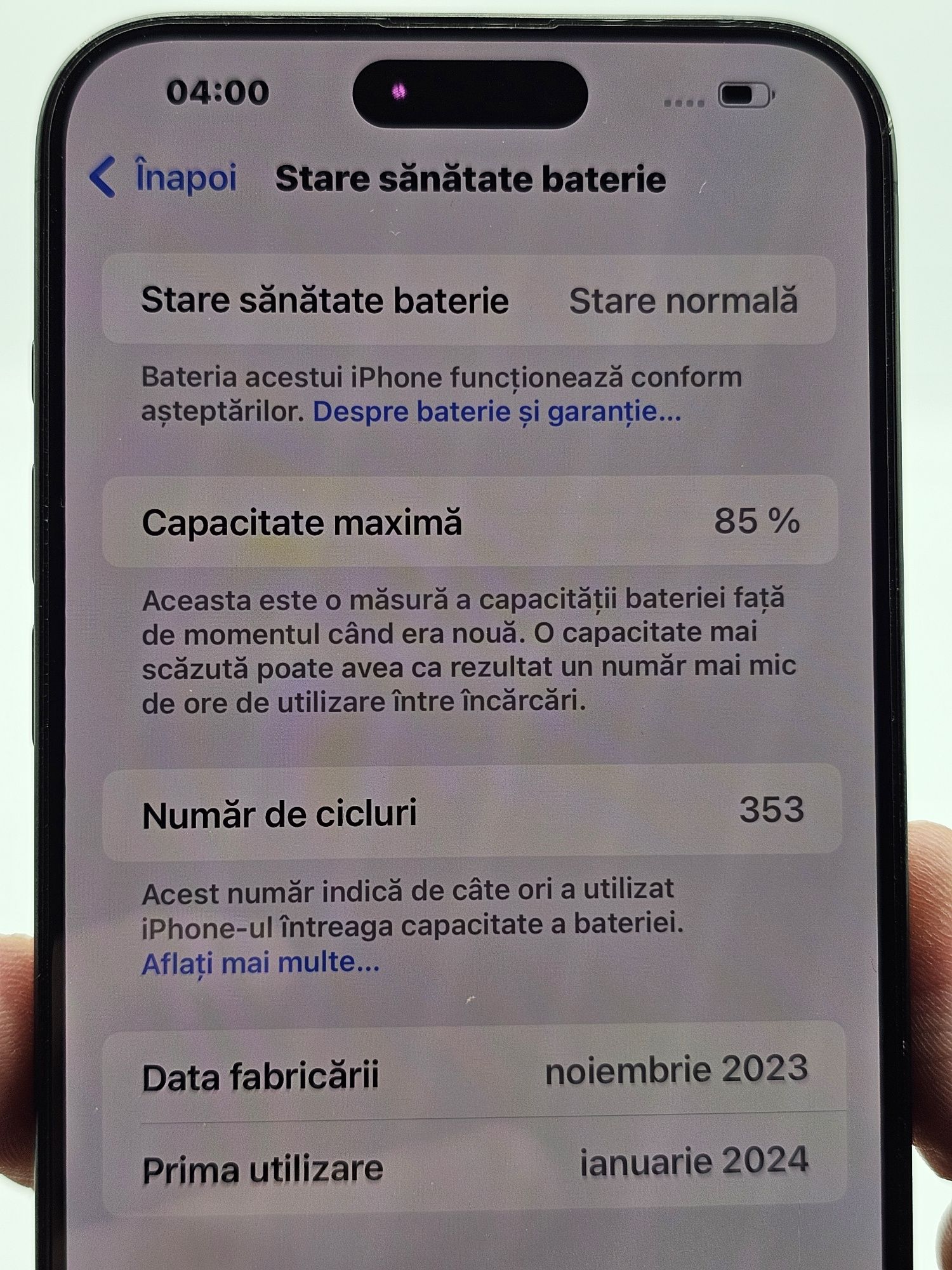 Iphone 15 Pro Max, Black Titanium, 256gb, liber de retea
