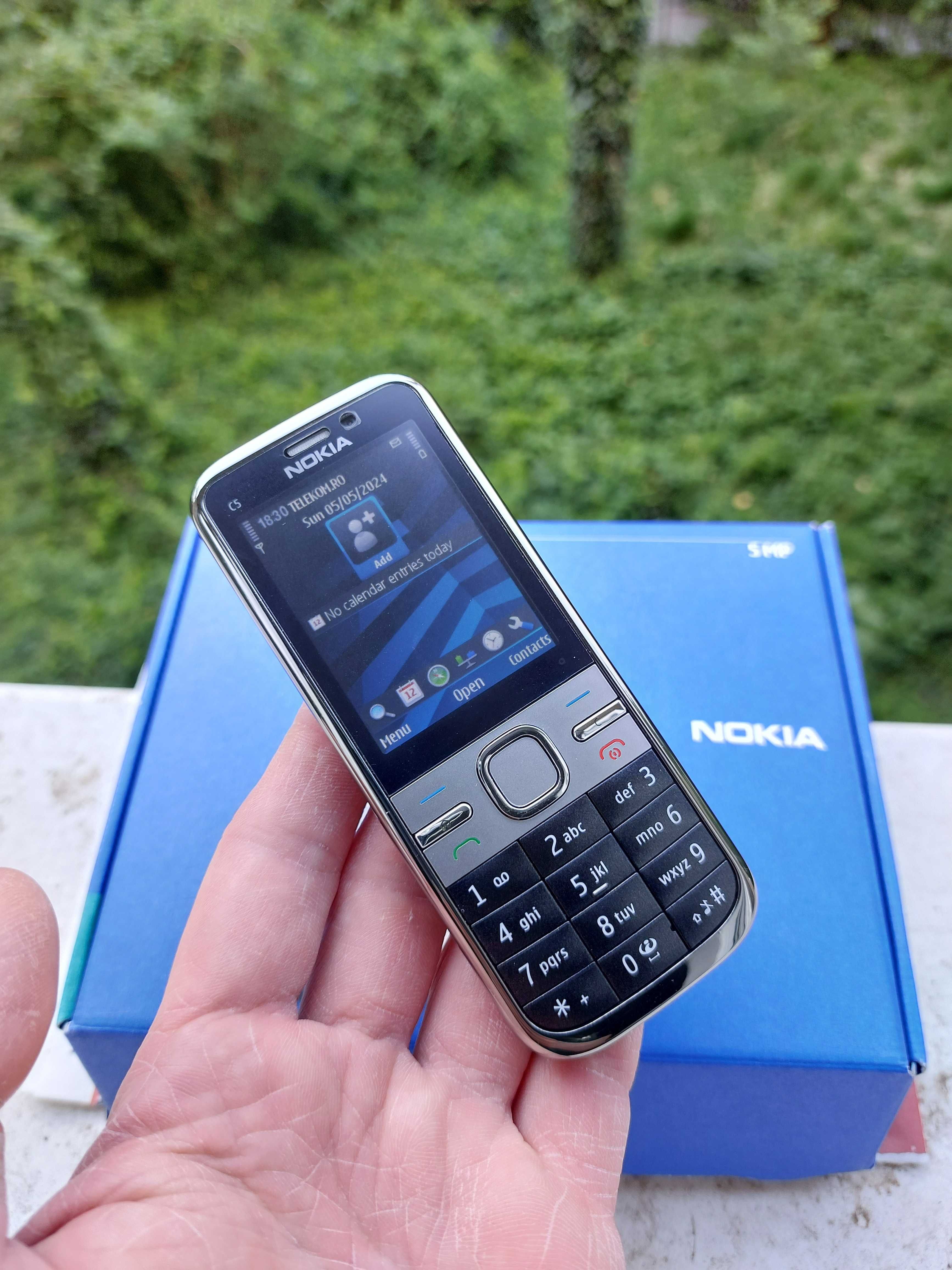 Nokia C5 Nou decodat orig Ungaria la cutie doar 36 min vorbit pe el