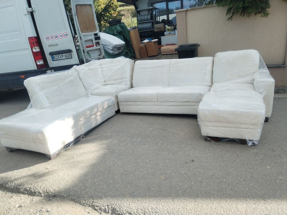 Colțar cu piele alcantara