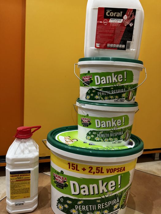 Vopsea Lavabila de interor Danke 20 litri + 7 litri amorsa - sect 5