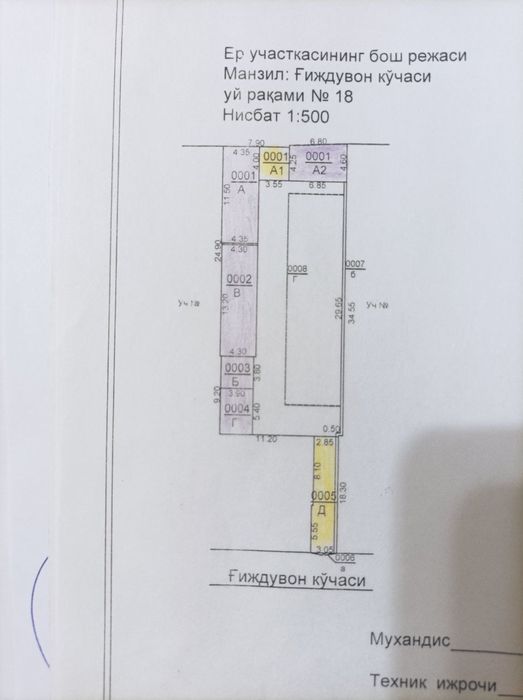 Продается участок. В Яшнабадском районе.