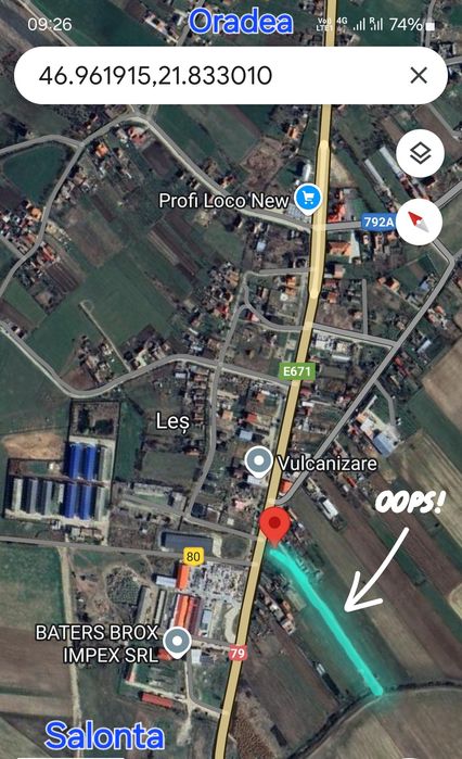 Parcela , Teren intravilan LEȘ parcele casa