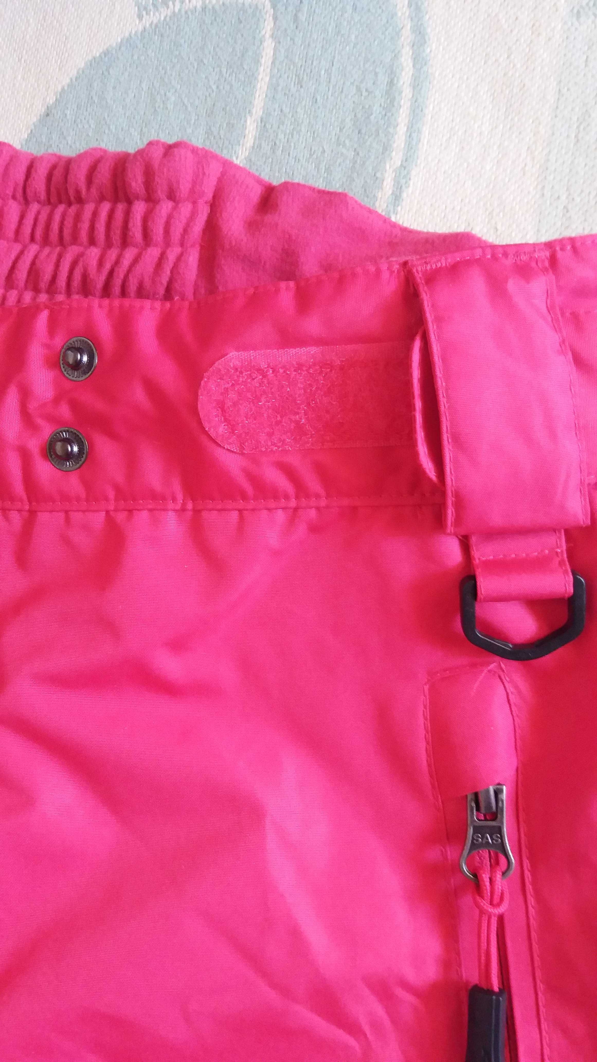 Pantaloni de ski dama marimea S culoare ciclam cu negru mar.36-38