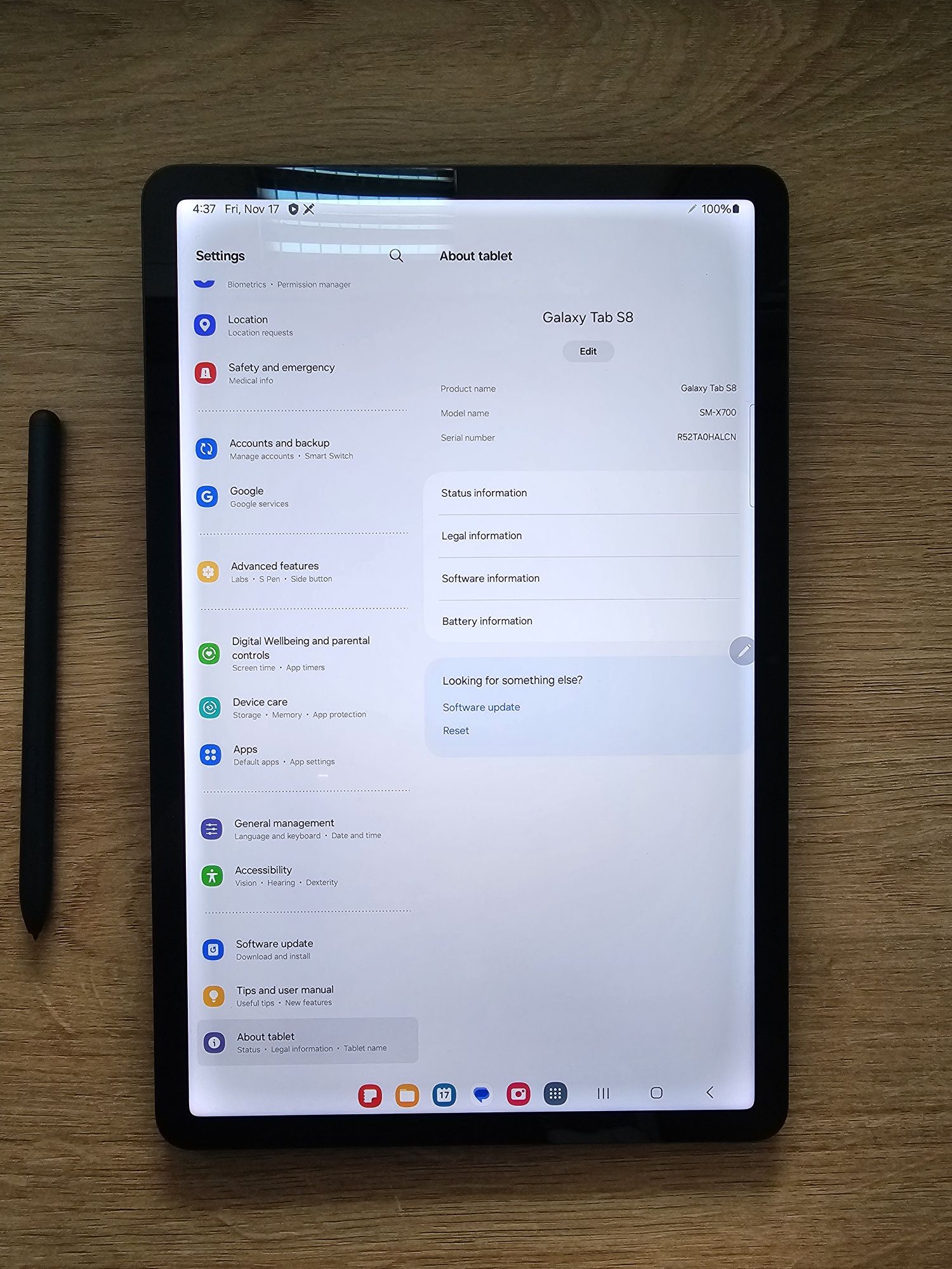 Tableta samsung tab s8 + pen