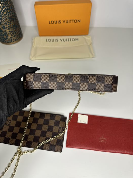 Geanta Louis Vuitton model FELICIE piele canvas 100% cutie cadou c:27