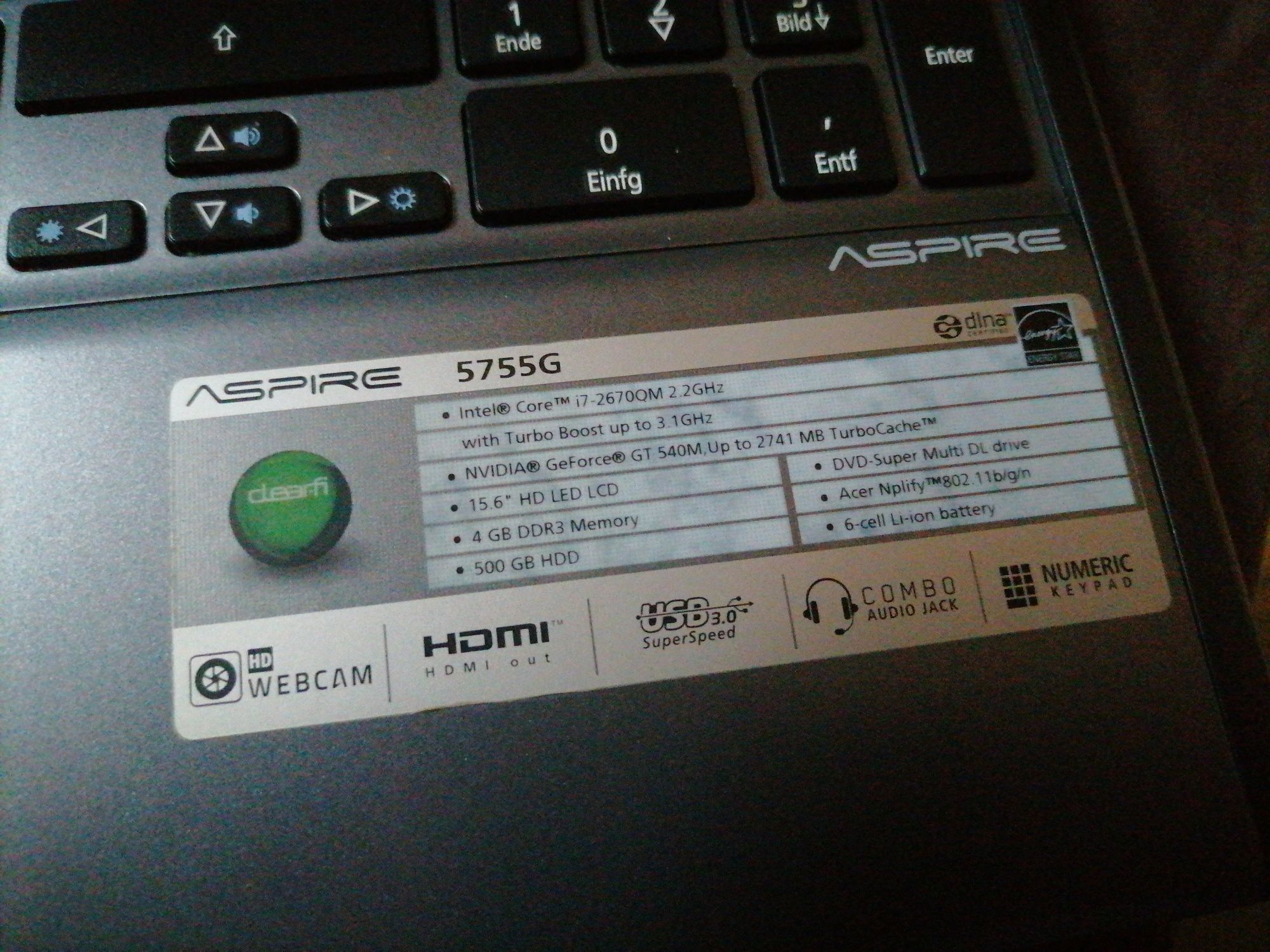 Лаптоп Acer Aspire 5755 G