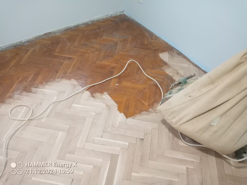 Безпрахово циклене на паркет и дюшеме 30лв