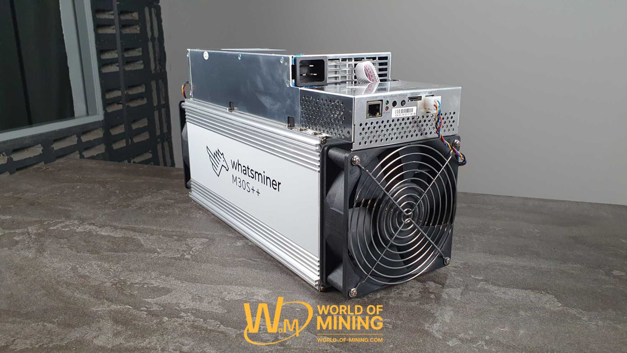 Асик Whatsminer M30S++ 106T (факт 110-112 тх) новый наличие