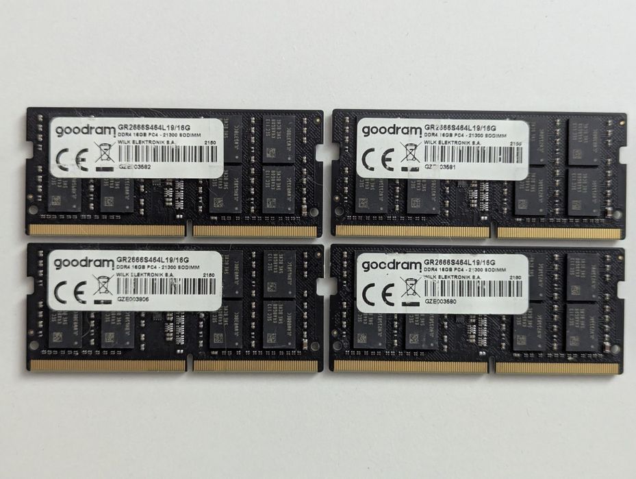Kit 4x 16GB DDR4 2666MHz Goodram (chip Samsung)(SODIMM)