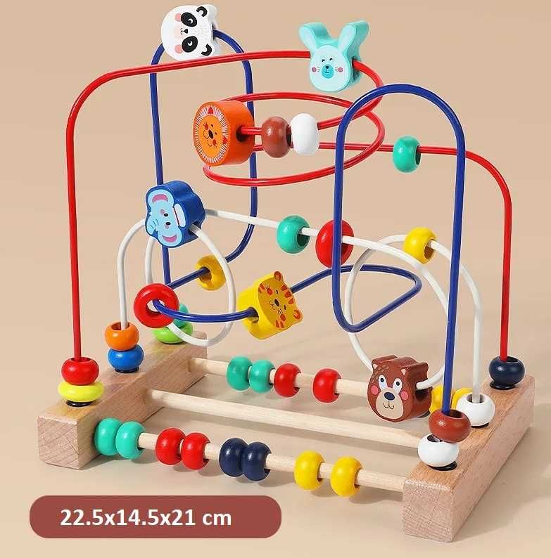 Jucării din lemn educative și interactive, de motricitate, Montessori