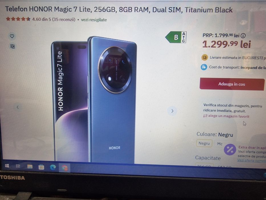 Honor Magic 7 Lite 256Gb sigilat 1050 lei Fix