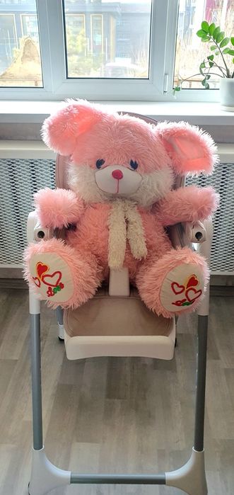 Заяц плюшевый розовый