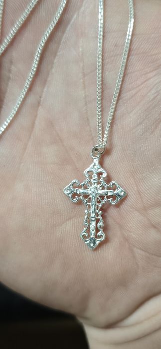 Lant si cruce argint