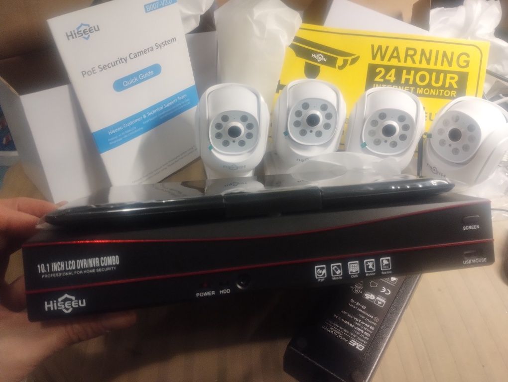 5Mp+Ptz】 5MP Poe система за охранителна камера за видеонаблюдение,10''