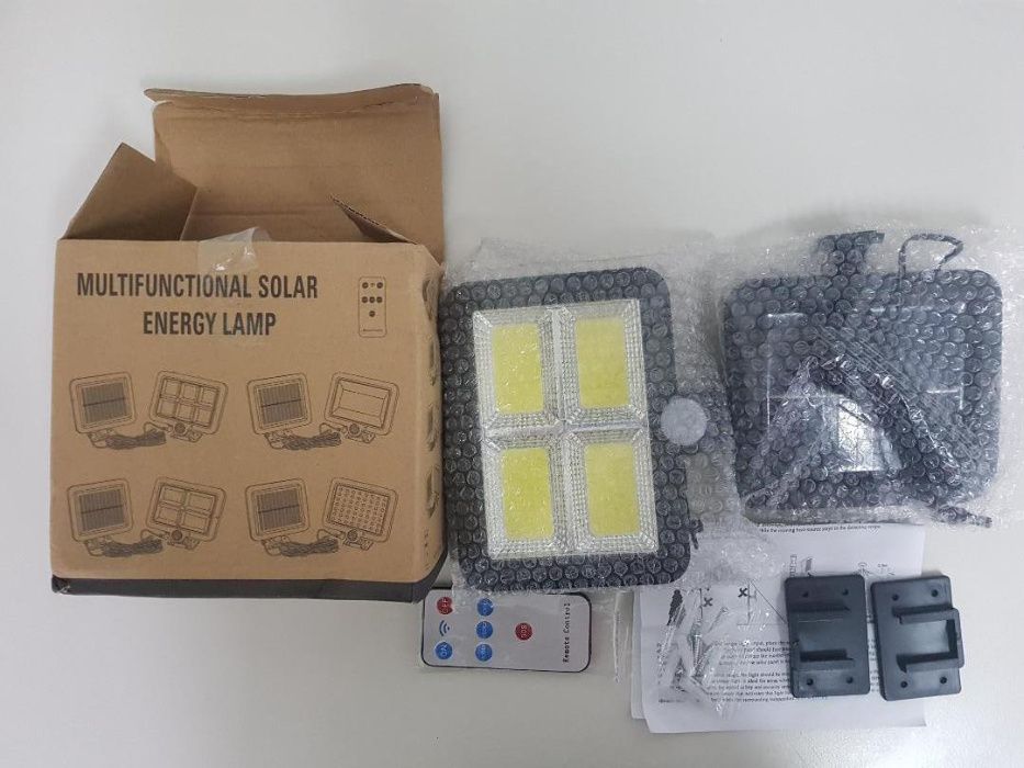 Lampa 128 Led Solara + senzor de miscare +telecomanda. Nou ambalata!