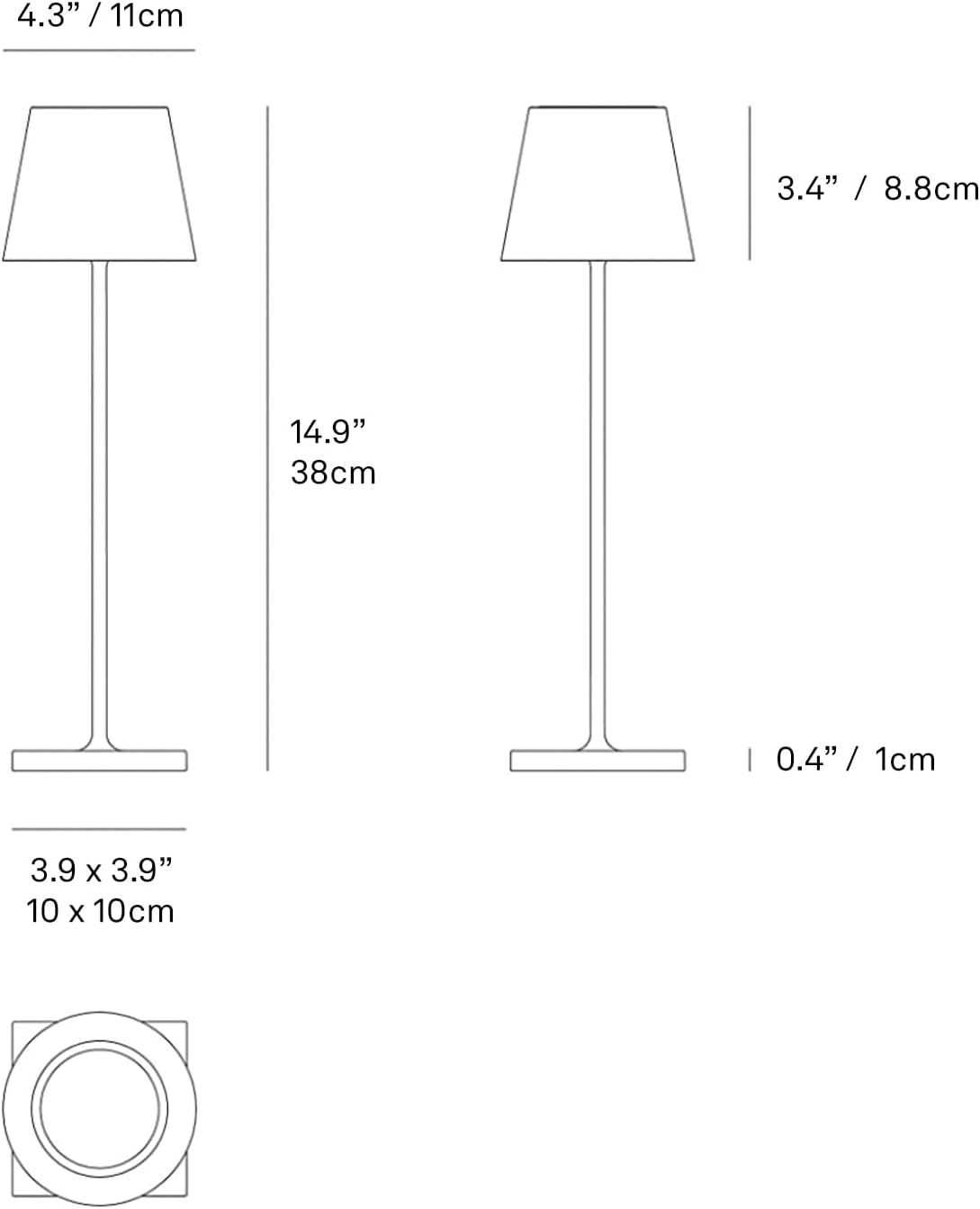 Lampă de masă LED Zafferano Poldina Pro , alb