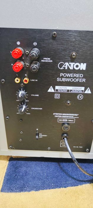 Subwoofer Audio Activ Canton CD 1 SC Statie Interna pt El Argintiu