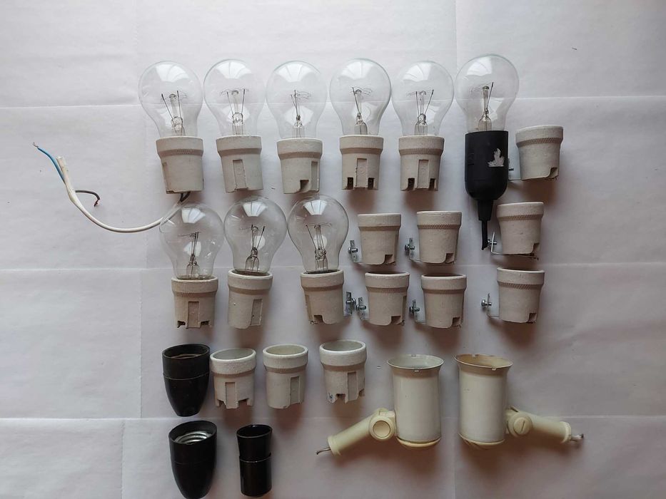 Dulie E27 din ceramica, buc = 24, inclusiv becuri