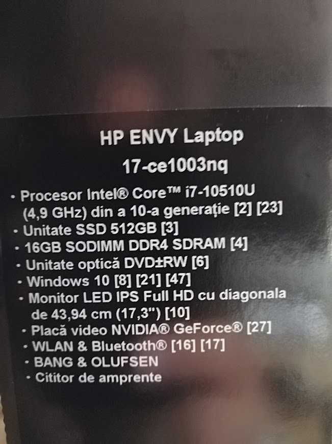 Vand laptop HP ENVY 17'3 ( Model 17-ce1003nq )