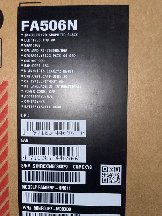 Vand laptop Asus Tuf A15 2023 pentru piese
