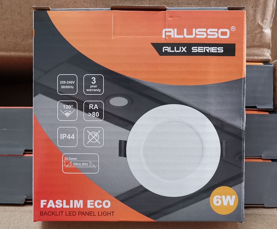 LED луни 6 бр ALUSSO FASLUM ECO Ф118мм, 6W, 3000K, 430lm