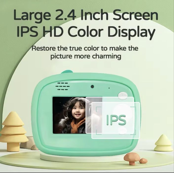 Детски фотоапарат с принтер динозавър , еднорог/Children camera print