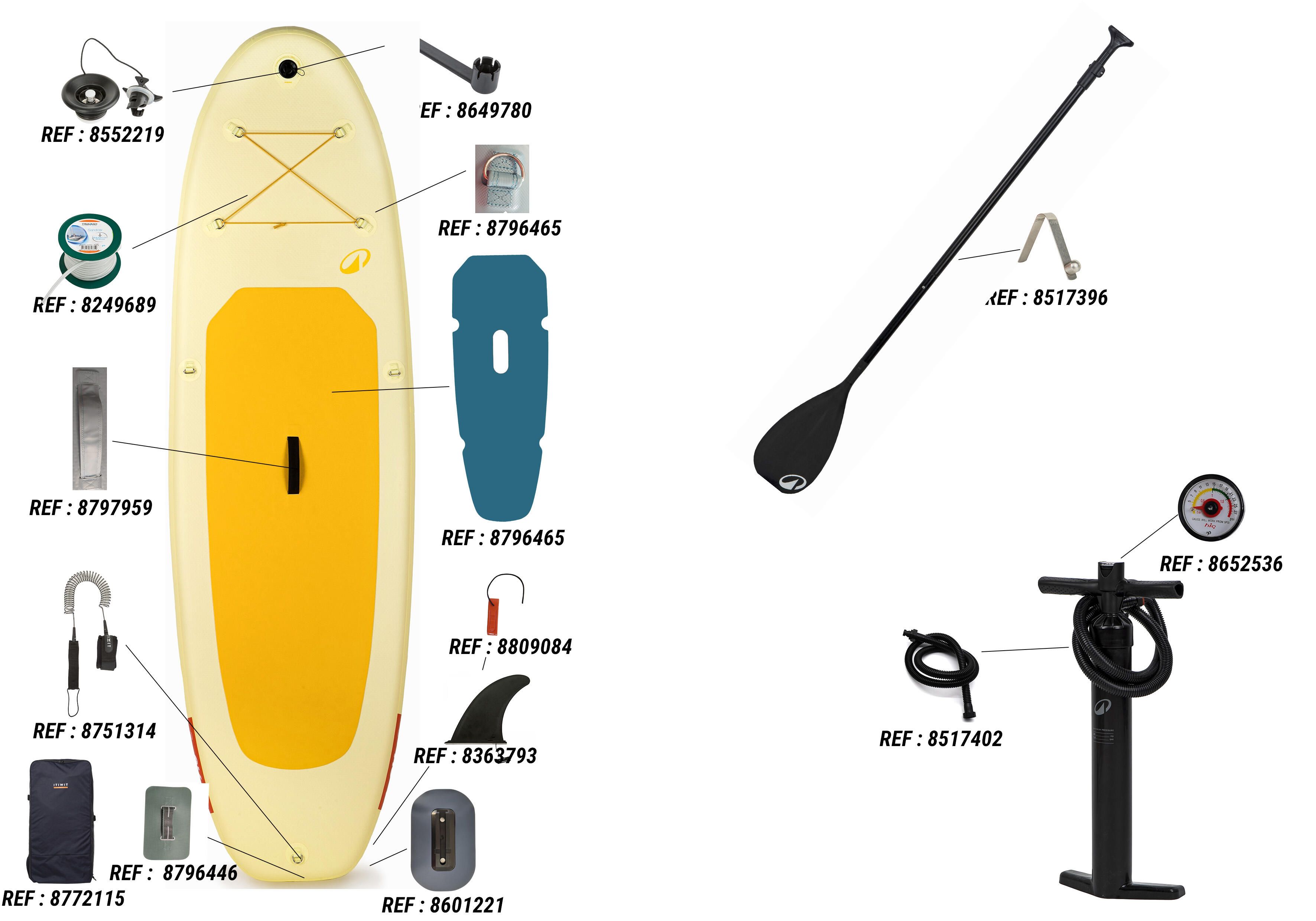Set Stand up paddle gonflabil 9'6, - produs resigilat (nou) Decathlon