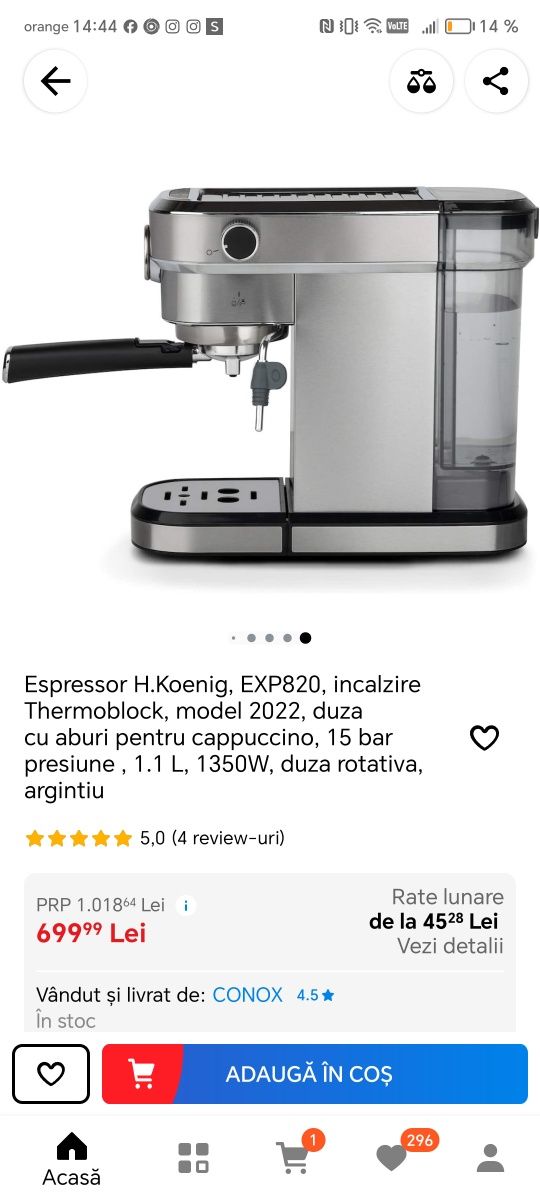 Expresor cafea H. Koening