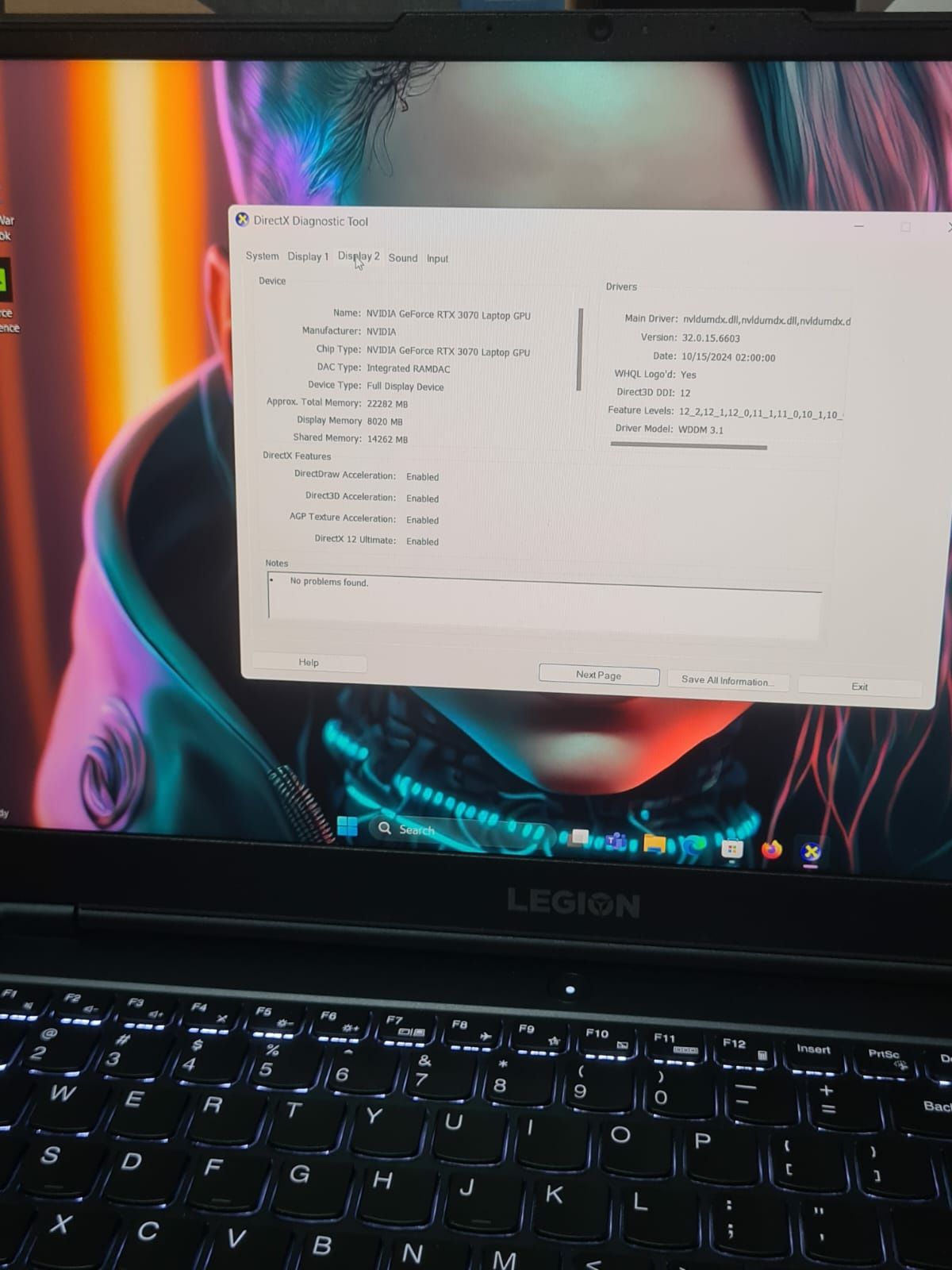Laptop Lenovo Legion 5 PRO RTX 3070 Ryzen 7 5800H Gaming RAM 64GB