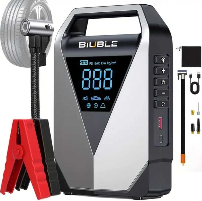 Автомобилен Стартер BIUBLE (Модел LD12) 8000A с Въздушен Компресор