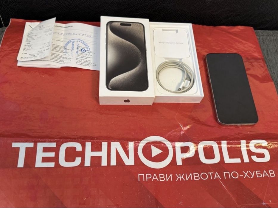 512GB iPhone 15 Pro Technopolis Гаранция до 2025 г. Natural
