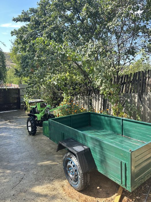 Vand Motocultor Kentavr 12.5cp cu remorca, freza cu scaun si plug