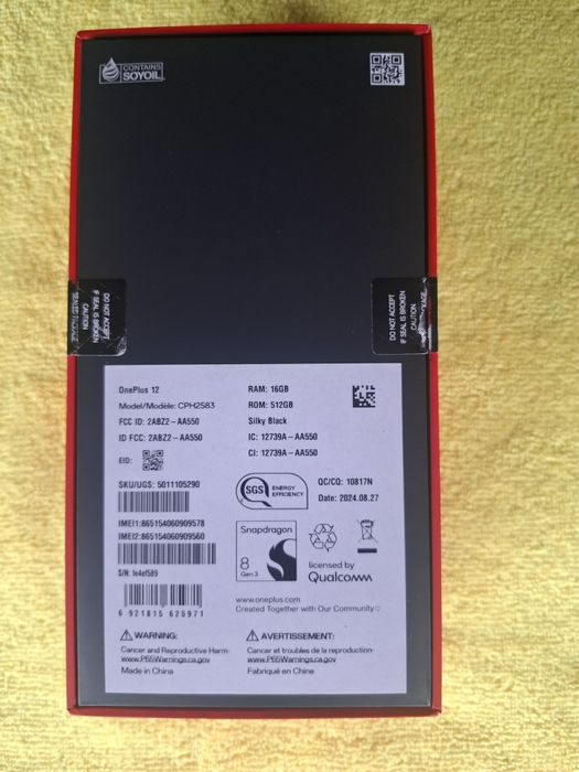 Vând/Schimb Oneplus 12 5g Black 512g ca Nou Dual Sim Fulbox Liber