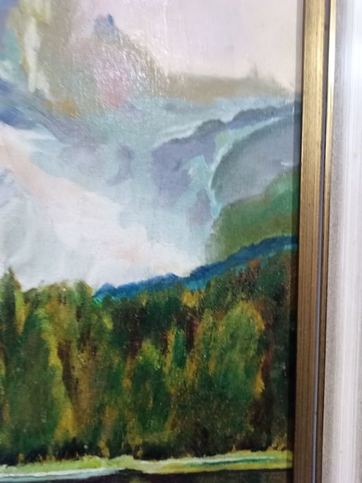 Картина Алпийско Езеро Масло върху платно