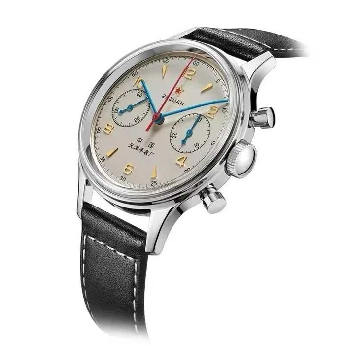 Ceas 1963 pilot 42 mm impermeabil retro cuarț cronograf vintage