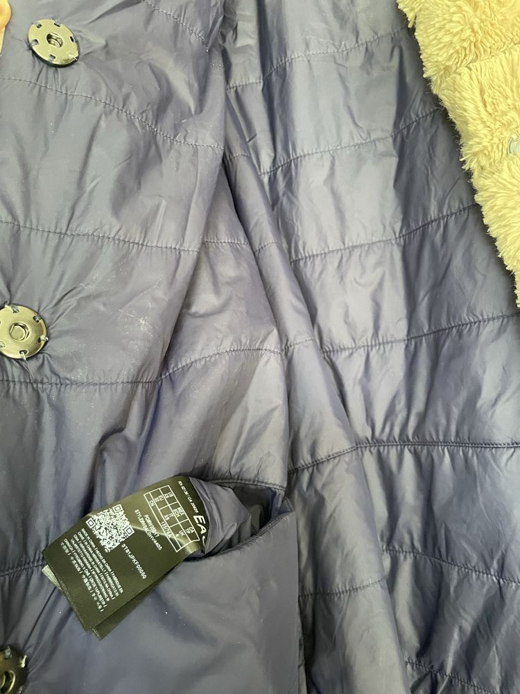 Guess palton rar faux fur blana cu 2 fețe