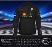 Hanorac fan FERRARI formula1 Leclerc Sainz idee cadou negru