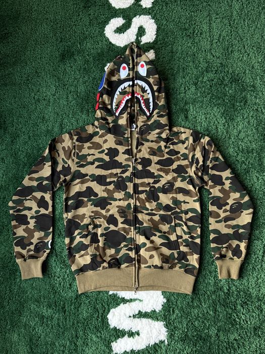 Hanorac Bape Shark M, L, XL- Zip Up Camo Hoodie