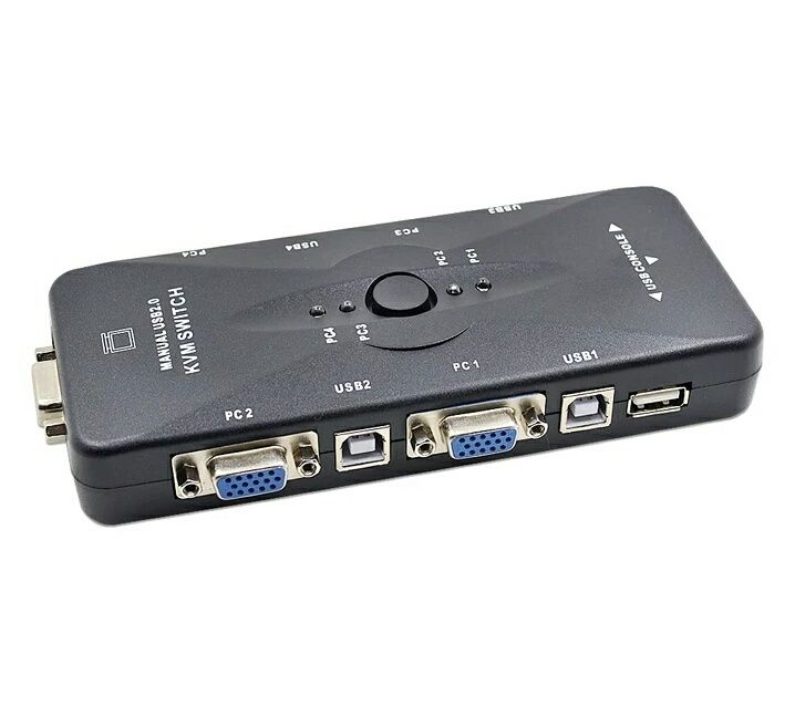 Адаптер KVM SWITCH, USB 4 порта, переходник, переключатель