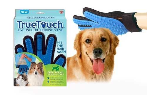 Manusa perie animale True Touch pentru caini si pisici