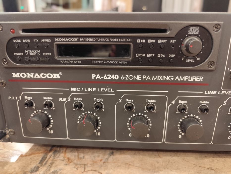 Стъпало Monacor PA-6240, 6-зонов 240W 100V