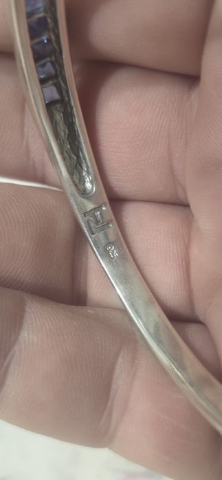 Brățară din argint cu safire