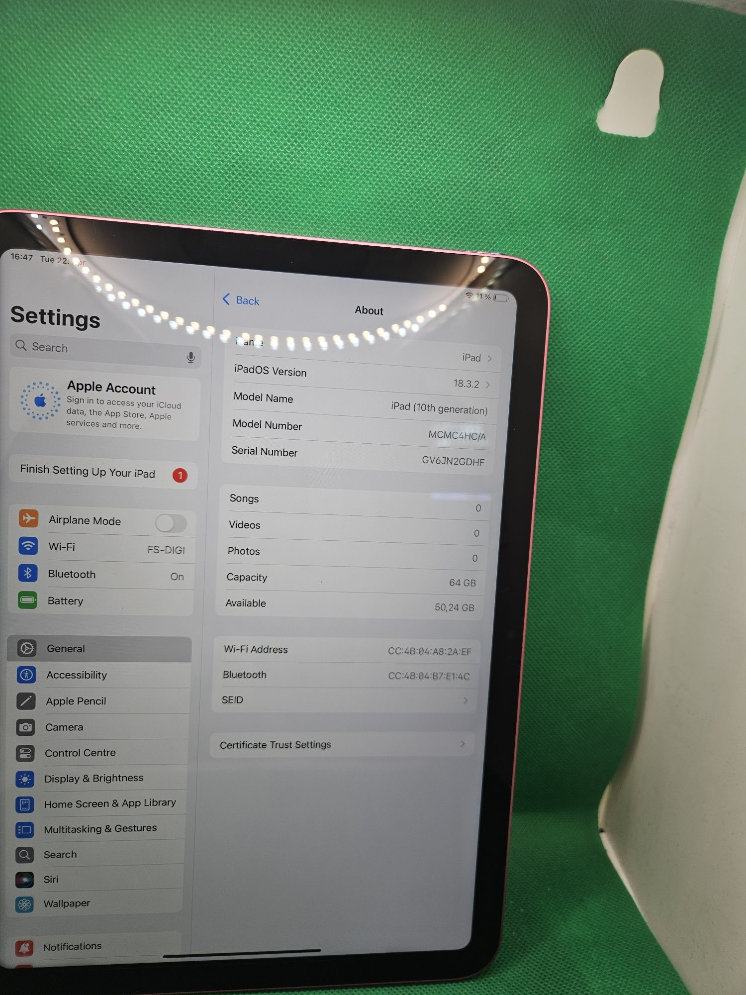 Ipad 10th 64GB Wifi Pink•Amanet Lazar Crangasi •50236