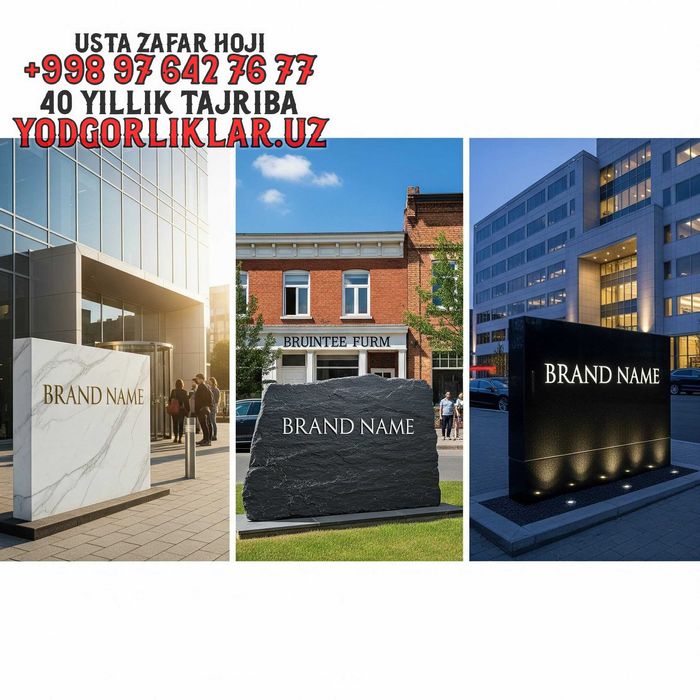 Fasadga Peshtoq ko'rsatkich firma salobat tablichka Kitob Qashqadaryo