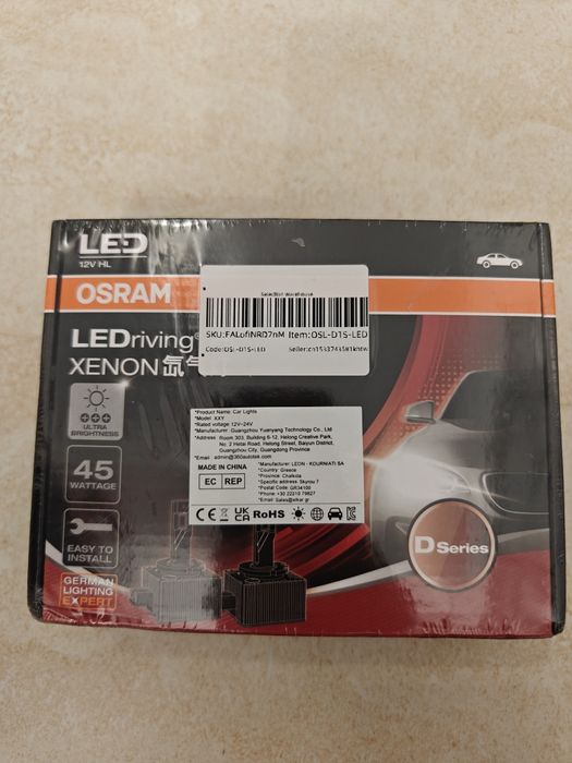 Bec OSRAM LED D1S D3S plug and play xenon de fabrica