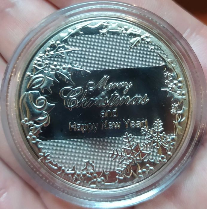 Коледно - новогодишен плакет в защитна капсула .