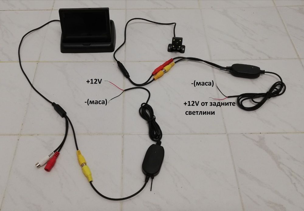 Безжичен модул 2 бр комплект за камера за задно виждане wifi адаптори