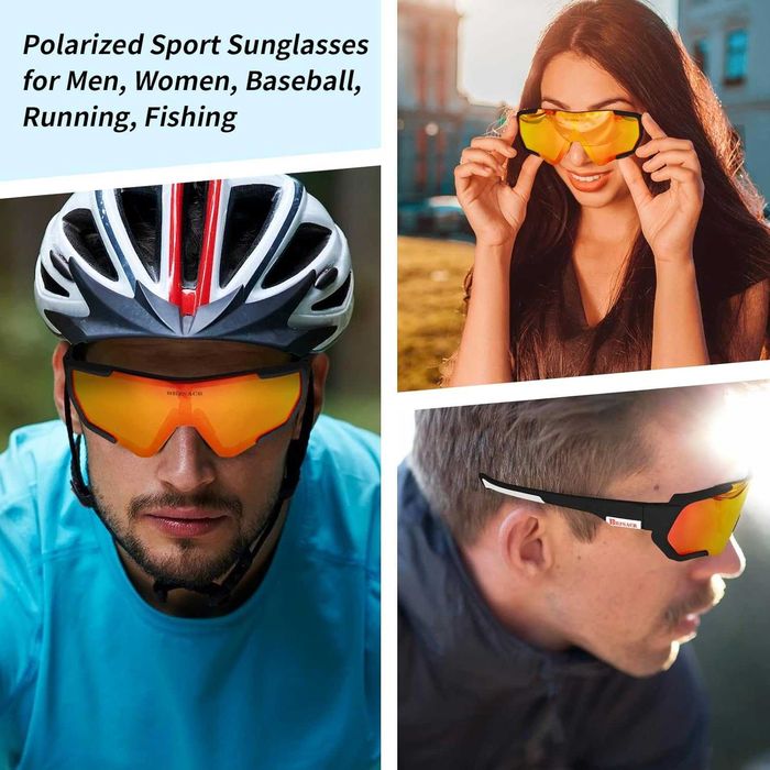 Ochelari polarizati sport pt ciclisti,unisex,3 lentile,BRZSACR,noi