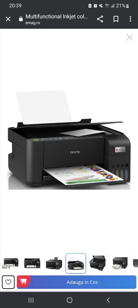 Vand inprimanta cu scanner epson+ tus pentru rencarcare